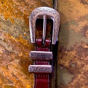 Womens brown leather southwest style belt